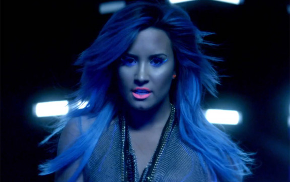 Demi in the Neon Lights video (YouTube)