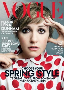 Lena Dunham appears on the cover of Vogue (Packshot)