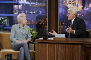 Miley chats to Leno about Bieber (Twitter)